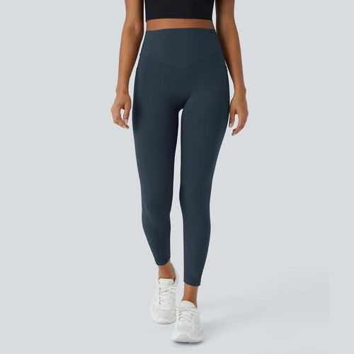 High Waisted Scrunch Butt Lifting Leggings with Tummy Control & Side Pockets