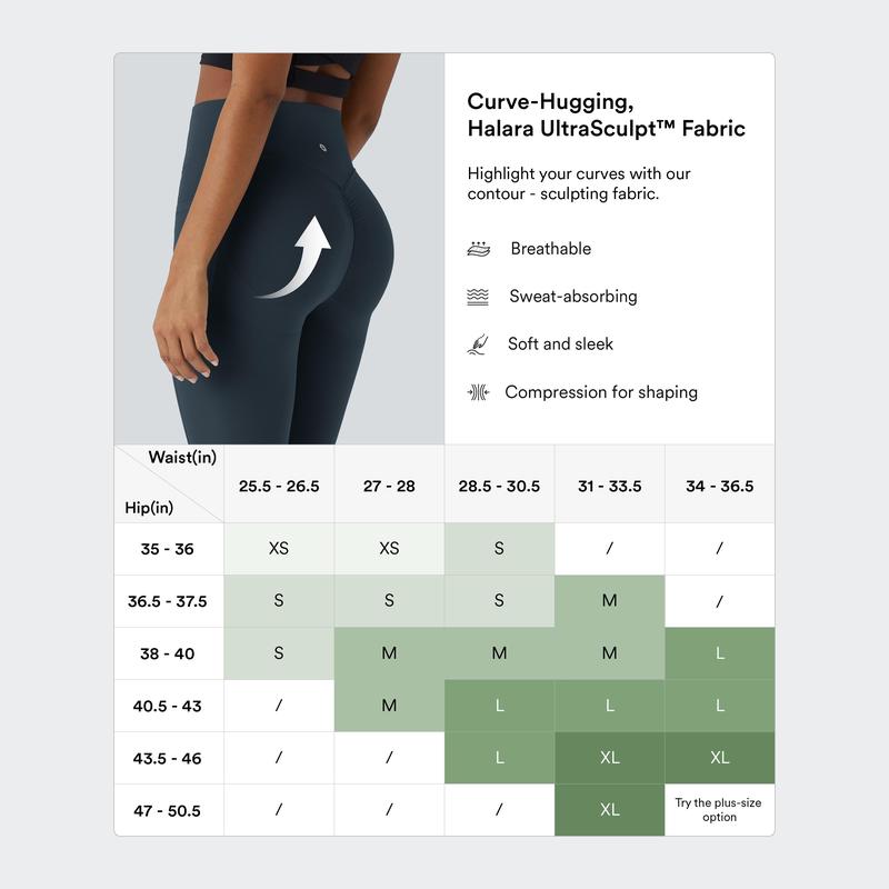 High Waisted Scrunch Butt Lifting Leggings with Tummy Control & Side Pockets