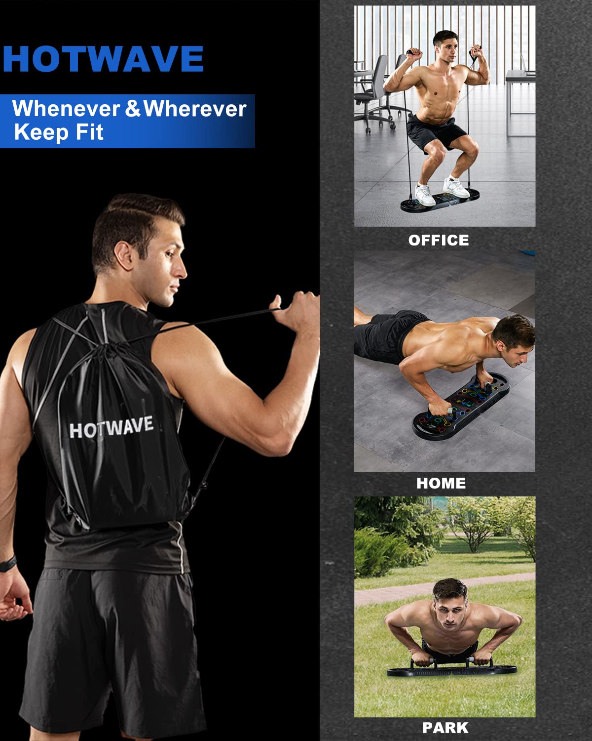 20-in-1 Foldable Push Up Board – Portable Home Gym Equipment