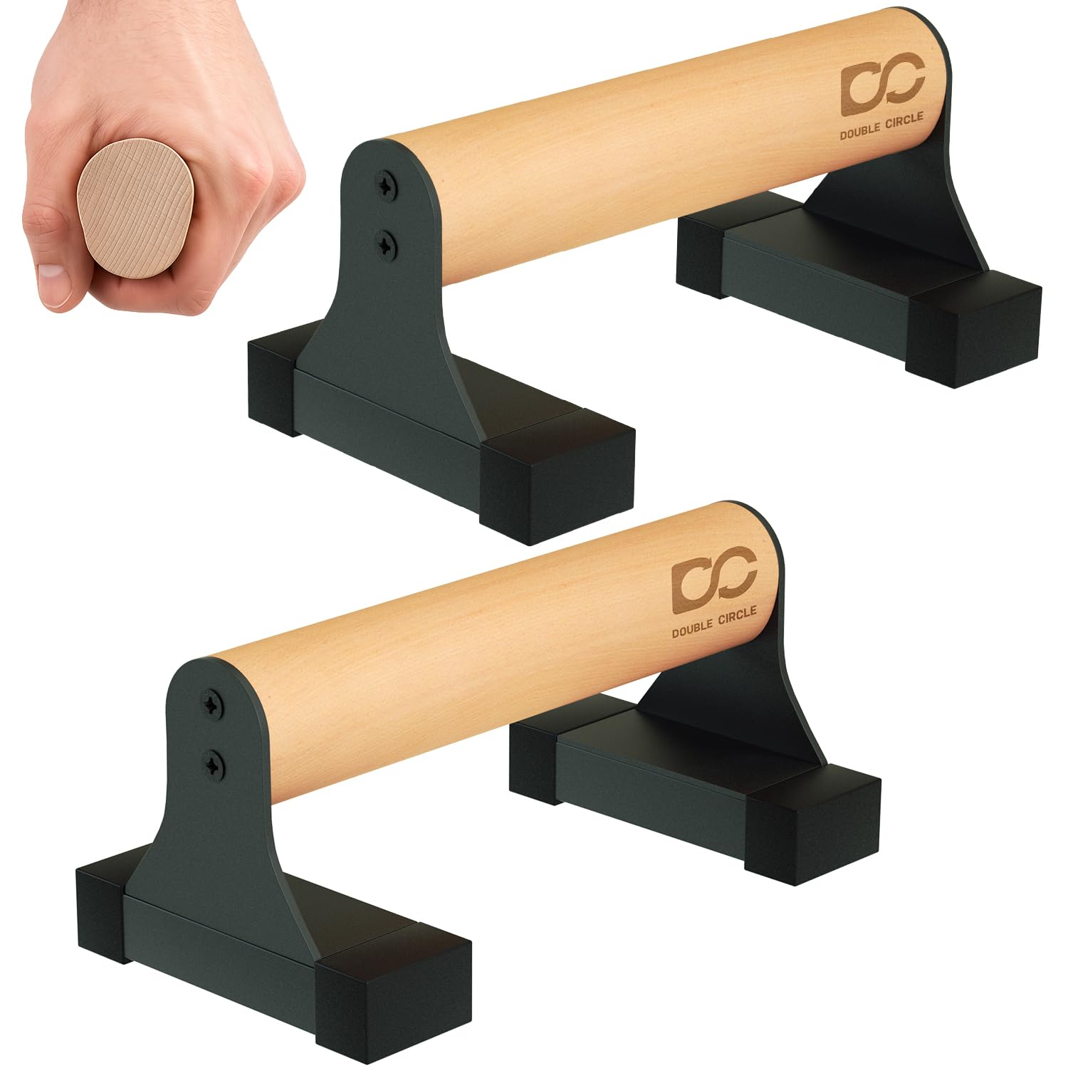 Wooden Non‑Slip Parallettes Push Up Bars